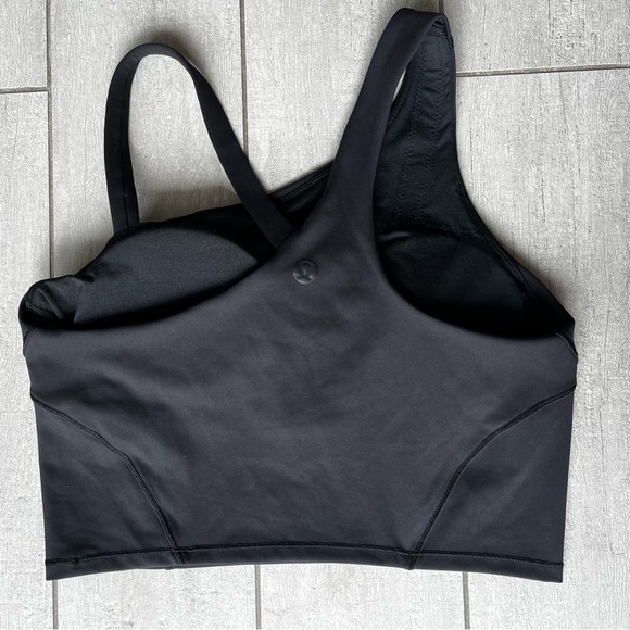 Lululemon Everlux Asymmetrical Tank Top Black Everlux Shelf Bra Sz 10 Athletic - Picture 6 of 13